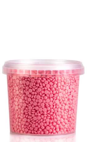 Brazilian Hot Wax PAstilles - 500 ml POT PERLE ROSE (BRA05GB03)